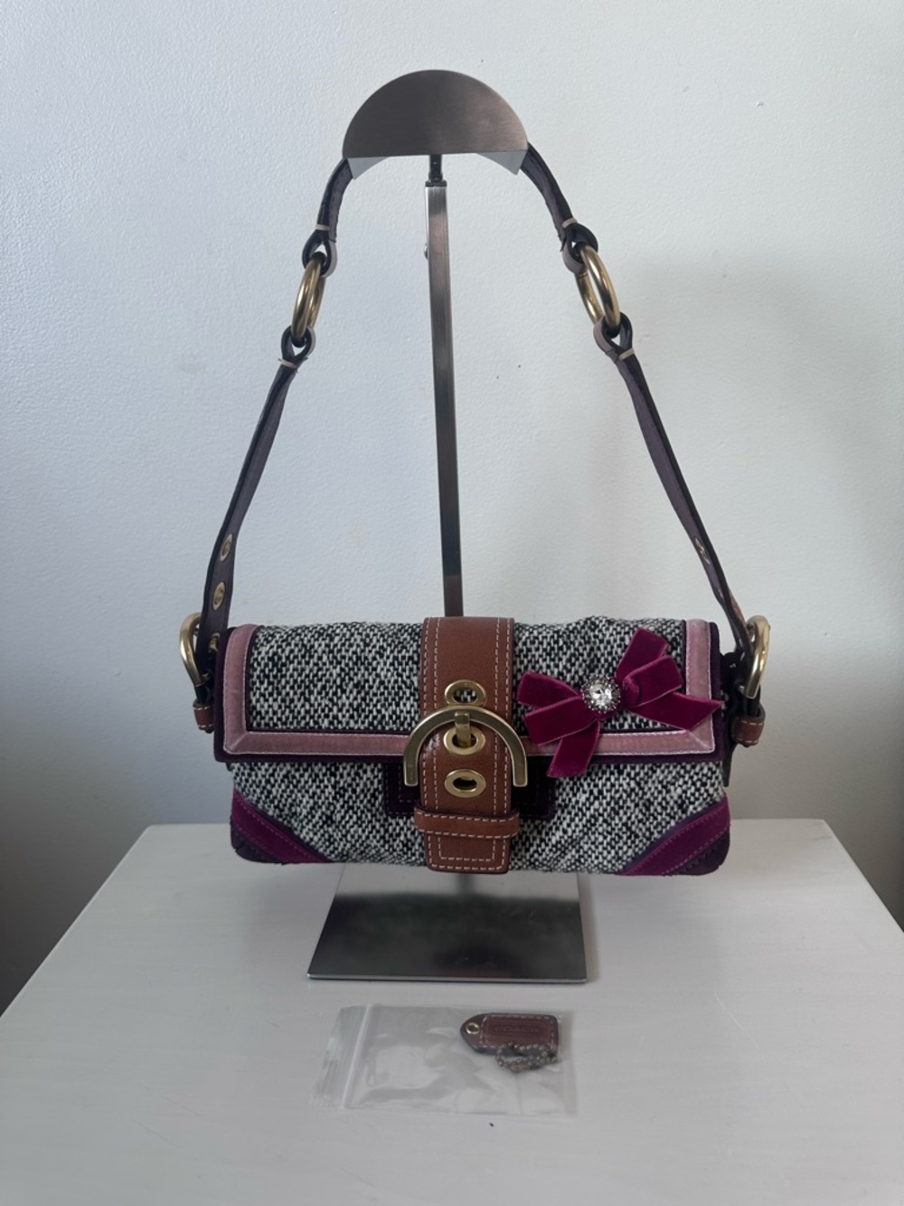 Vintage Coach SoHo Tweed Demi Flap Bag!